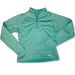 Hind Half Zip Pullover Teal Size Small